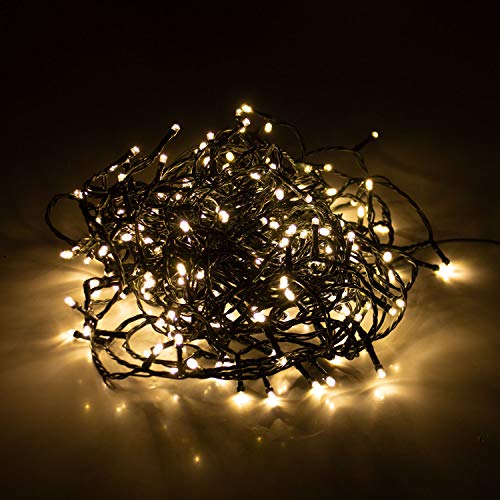 Lichterkette mit 240 LEDs 18m 1800cm Warmweiß IP44 Weihnachtsbeleuchtung Innen & Außen Garten Deko Gesamtlänge ca. 21m Lichterkette mit 240 LEDs 18m 1800cm Warmweiß IP44 Weihnachtsbeleuchtung Innen & Außen Garten Deko Gesamtlänge ca. 21m von Self Import Agencies