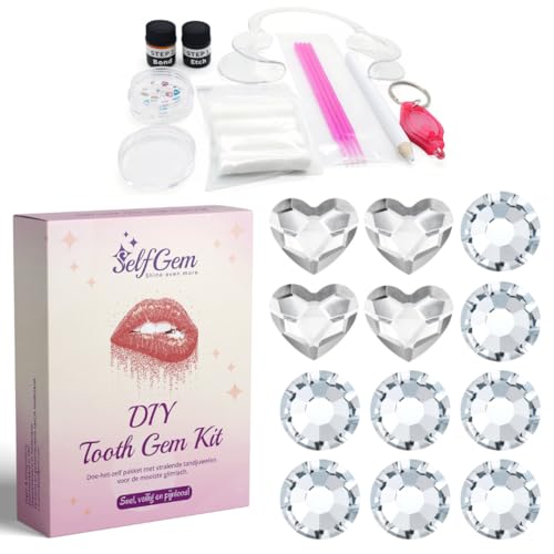 SelfGem® DIY Zahnschmuck-Set | Inklusive 6/12 Zahnschmucksteinen | Einfache Anwendung | Hochwertige Swarovski Zahn-edelstein von SelfGem