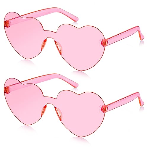 SelfTek 2 Stück Rosa Herz Sonnenbrille, Magische Farben Party Herz Brille, Hippie Brille, Lustige Partybrillen für Fasching Foto Requisiten Geburtstagsfeier für Kinder und Erwachsene SelfTek 2 Stück Rosa Herz Sonnenbrille, Magische Farben Party Herz Brille, Hippie Brille, Lustige Partybrillen für Fasching Foto Requisiten Geburtstagsfeier für Kinder und Erwachsene von SelfTek