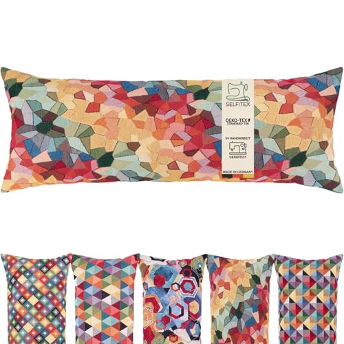 Selfitex Twin-Doppel-Sofakissen extra lang mit Füllung und Bezug, farbenfrohes Couchkissen, Qualität Mediterraner Gobelin-Polster-Webstoff inkl. Kissenfüllung, Dekokissen Größe 35x90 Design: Palma Selfitex Twin-Doppel-Sofakissen extra lang mit Füllung und Bezug, farbenfrohes Couchkissen, Qualität Mediterraner Gobelin-Polster-Webstoff inkl. Kissenfüllung, Dekokissen Größe 35x90 Design: Palma von Selfitex