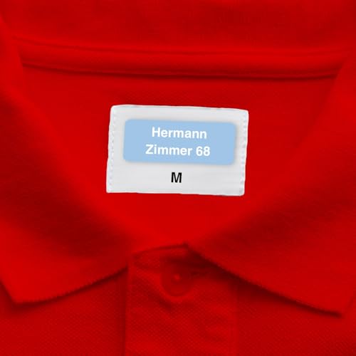 Namensaufkleber für Altenheim (125 Aufkleber) – Beschrifte Kleidung mit deinem Namen – Namensschilder für Textil. Wäsche & Mehr – Geeignet für Waschmaschine & Spülmaschine – 30 x 13 mm von SellerRocket