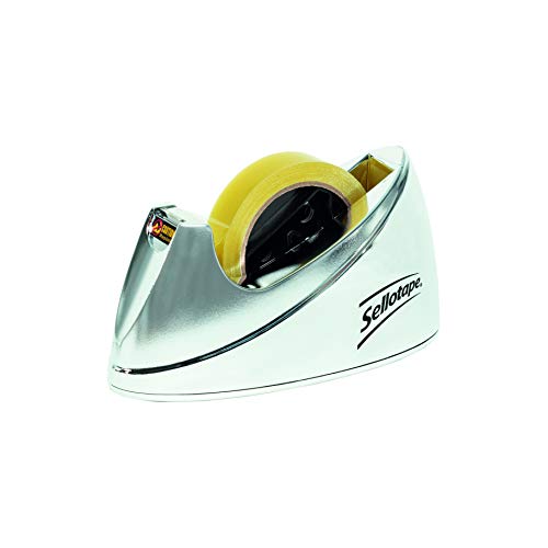 Sellotape Large Chrome Dispenser, TS-170039 4640/575450 (ohne Klebeband) von Sellotape