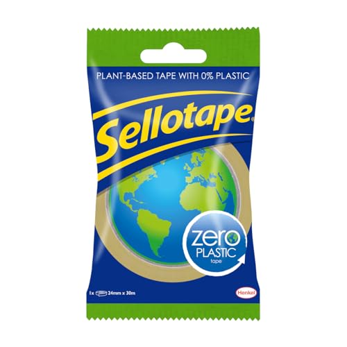 Sellotape Zero Kunststoff-Klebeband, Mehrzweck-Klebeband für Haushaltsgegenstände, klares Packband zum Aufkleben von Umschlägen oder Karten, einfach zu verwendendes pflanzliches Verpackungsband mit 0% Sellotape Zero Kunststoff-Klebeband, Mehrzweck-Klebeband für Haushaltsgegenstände, klares Packband zum Aufkleben von Umschlägen oder Karten, einfach zu verwendendes pflanzliches Verpackungsband mit 0% von Sellotape