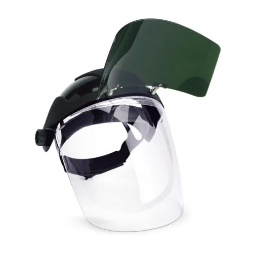 Sellstrom DP4 Mehrzweck-, Plasma Schneiden Face Shield; clear Anti-Fog/Schatten: & 8 IR Flip vorne Fenster Schilde mit Ratsche Kopfbedeckung, Schwarz, 1 von Sellstrom