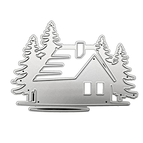 Selma. Haus Baum Metall Stanzformen Schablone DIY Scrapbooking Album Papier Karte Vorlage Form Prägung Handwerk von Homry