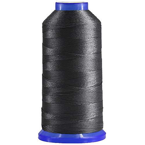 Selric [1300 Yards / 26 Colors Available] Tex 90 Bonded Nylon Thread for Leather Sewing 280D/3 T90#92 Heavy Duty Polsterfaden für Leder and andere schwere Stoffe (grau) von Selric