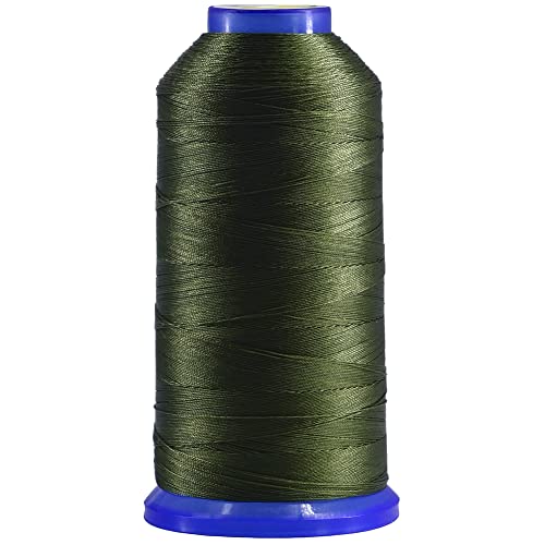 Selric [1700 Yards / 26 Colors Available] Tex 70 Bonded Nylon Thread for Leather Sewing 210D/3 T70#69 Heavy Duty Polsterfaden for Leather and Other Heavy Fabric (Olive Green) von Selric