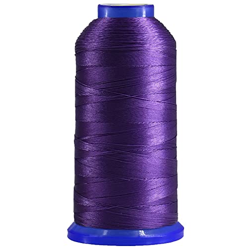 Selric [1700 Yards / 26 Colors Available] Tex 70 Bonded Nylon Thread for Leather Sewing 210D/3 T70#69 Heavy Duty Polsterfaden für Leder and Other Heavy Fabric (Lila) von Selric