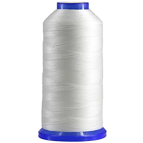 Selric Tex 135 Nylonfaden zum Nähen von Leder, 420D/3, T135#138, strapazierfähiges Polstergarn für Leder und andere schwere Stoffe, 914 m, in 26 Farben erhältlich, Weiß von Selric