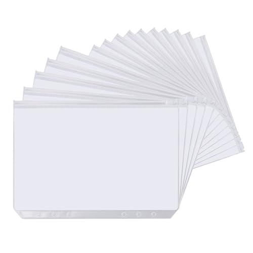 A5 Löcher Binder Taschen,20 PCS PVC Dokumententasche A5 Abheftbar Wasserdichter Kunststoff Budget Binder Taschen 6-Loch Bindertaschen Transparent Loseblatt Taschen für Büro Schreibwaren A5 Löcher Binder Taschen,20 PCS PVC Dokumententasche A5 Abheftbar Wasserdichter Kunststoff Budget Binder Taschen 6-Loch Bindertaschen Transparent Loseblatt Taschen für Büro Schreibwaren von Semazz