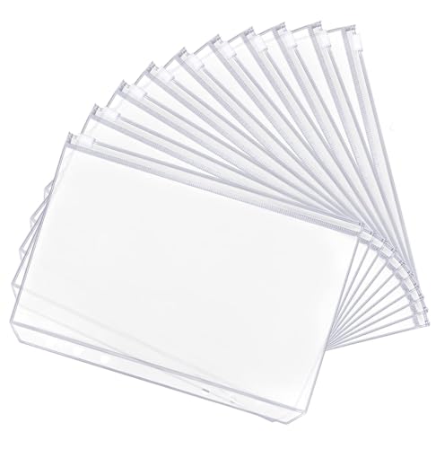 A6 Löcher Binder Taschen,20 PCS PVC Dokumententasche A6 Abheftbar Wasserdichter Kunststoff Budget Binder Taschen 6-Loch Bindertaschen Transparent Loseblatt Taschen für Büro Schreibwaren A6 Löcher Binder Taschen,20 PCS PVC Dokumententasche A6 Abheftbar Wasserdichter Kunststoff Budget Binder Taschen 6-Loch Bindertaschen Transparent Loseblatt Taschen für Büro Schreibwaren von Semazz