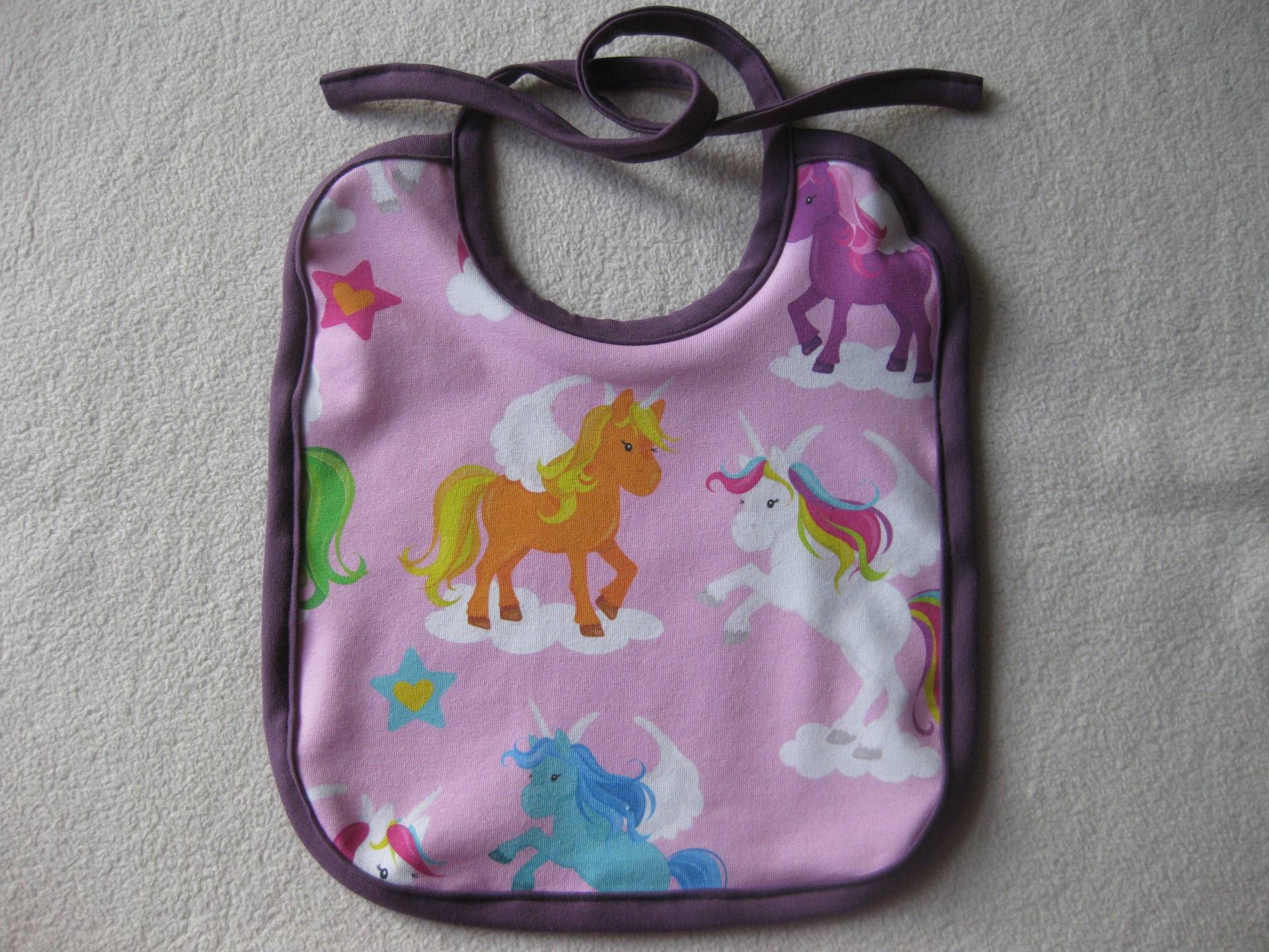 Bio Baby Lätzchen Einhorn Rosa, Frottee Rückseite, Latz, Kinder Bio Baby Lätzchen Einhorn Rosa, Frottee Rückseite, Latz, Kinder von Sembini
