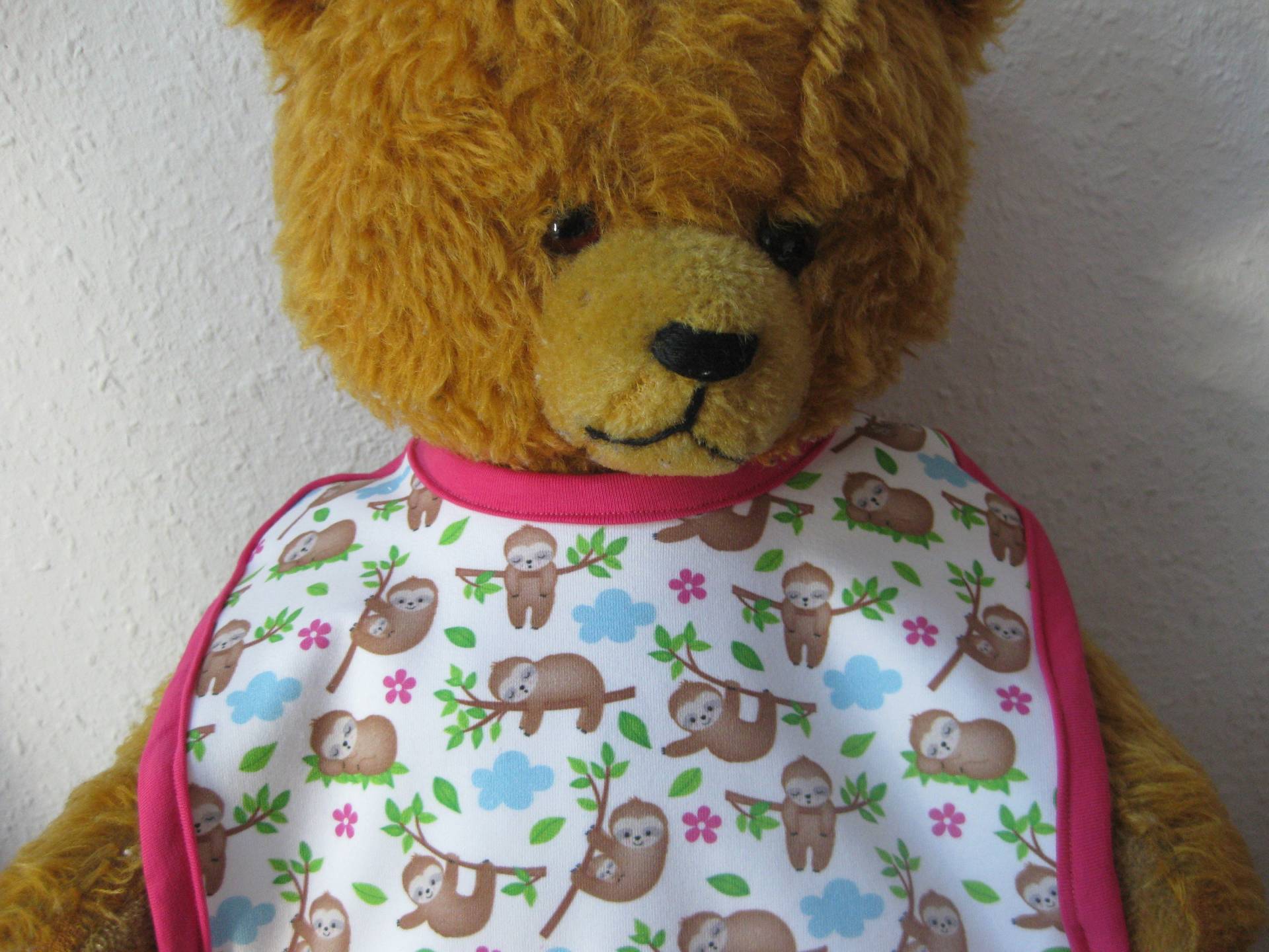 Bio Baby Lätzchen Faultier, Frottee Rückseite, Kinder, Latz Bio Baby Lätzchen Faultier, Frottee Rückseite, Kinder, Latz von Sembini