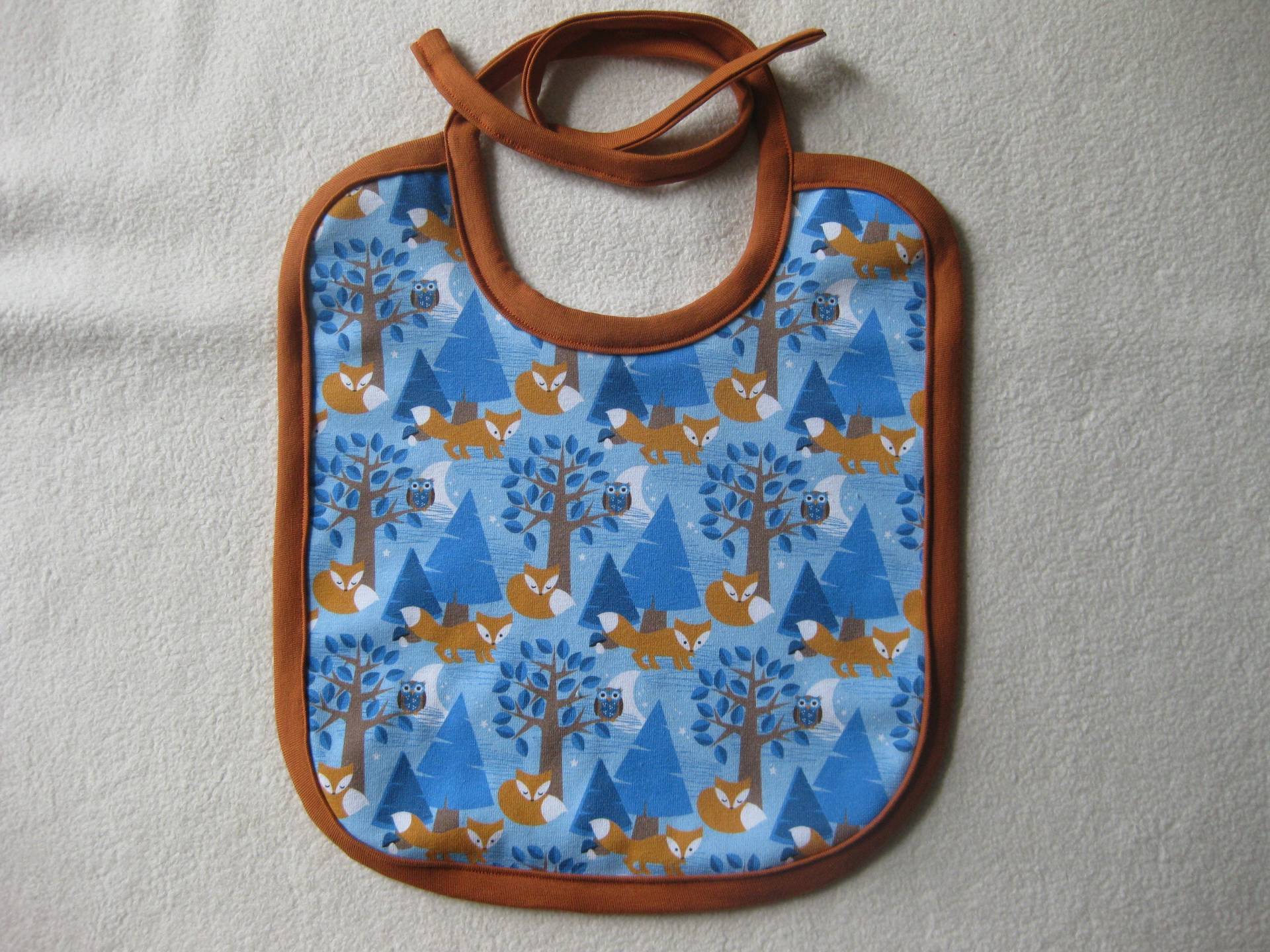 Bio Baby Lätzchen Nightfox Hellblau, Frottee Rückseite, Latz, Kinder, Füchse Bio Baby Lätzchen Nightfox Hellblau, Frottee Rückseite, Latz, Kinder, Füchse von Sembini