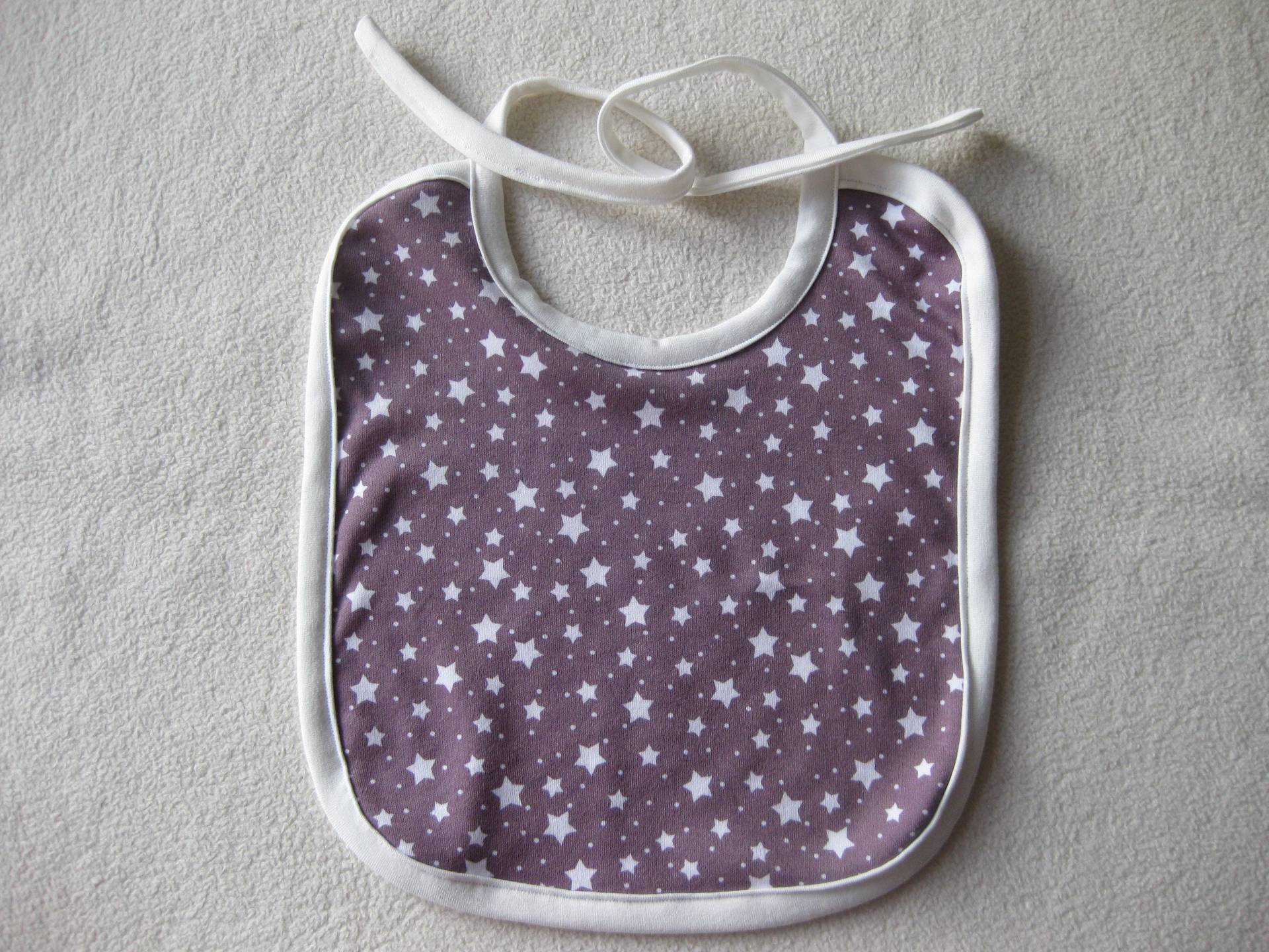 Bio Baby Lätzchen Sterne Orchid, Frottee Rückseite, Latz, Kinder Bio Baby Lätzchen Sterne Orchid, Frottee Rückseite, Latz, Kinder von Sembini