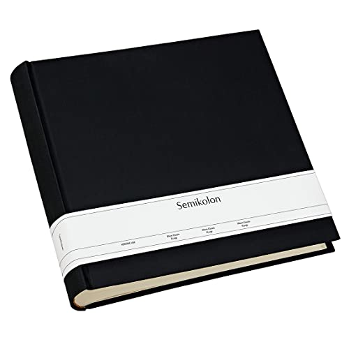 Semikolon (351046) Album XLarge black (schwarz) - Foto-Album mit 130 Seiten - Cremeweißer Fotokarton mit Pergaminpapier - Format: 32,0 x 31,0 cm von Semikolon