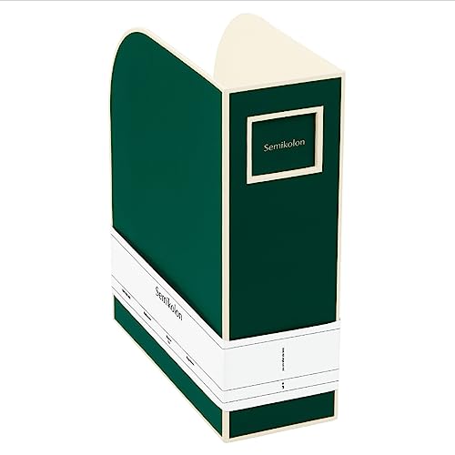 Semikolon 364109 Stehsammler A4 – Zeitschriften-Sammler, Dokumenten-Ordner, Format 10,5 x 26 x 31 cm – forest grün von Semikolon