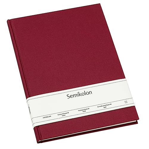 Semikolon 350922 - Notizbuch Classic A4 liniert - 176 Seiten, cremeweißes Papier - Lesezeichen - burgundy dunkel-rot Semikolon 350922 - Notizbuch Classic A4 liniert - 176 Seiten, cremeweißes Papier - Lesezeichen - burgundy dunkel-rot von Semikolon