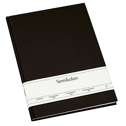 Semikolon 350924 - Notizbuch Classic A4 liniert - 176 Seiten, cremeweißes Papier - Lesezeichen - black schwarz Semikolon 350924 - Notizbuch Classic A4 liniert - 176 Seiten, cremeweißes Papier - Lesezeichen - black schwarz von Semikolon