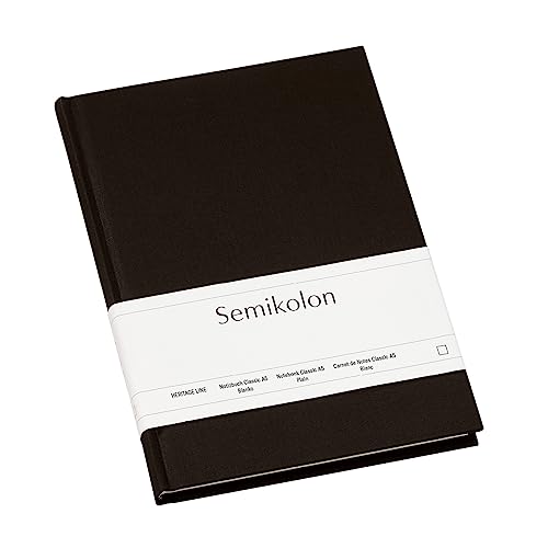 Semikolon 351219 - Notizbuch Classic A5 blanko - 176 Seiten, cremeweißes Papier - Lesezeichen - black schwarz Semikolon 351219 - Notizbuch Classic A5 blanko - 176 Seiten, cremeweißes Papier - Lesezeichen - black schwarz von Semikolon