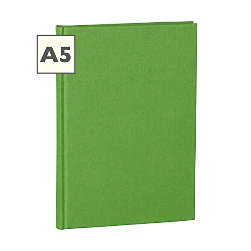 Semikolon 351223 - Notizbuch Classic A5 blanko - 160 Seiten, cremeweißes Papier – Lesezeichen – lime hell-grün von Semikolon