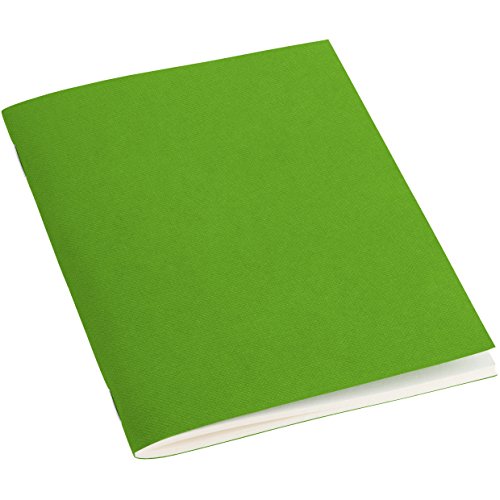 Semikolon 351815 - Filigrane Heft liniert A6-64 Seiten, büttengeprägtes Papier, cremefarben - Cover lime hell-grün von Semikolon