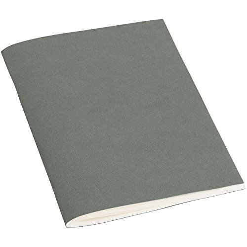 Semikolon 351816 - Filigrane Heft liniert A6, 64 Seiten, büttengeprägtes Papier, cremefarben - Cover grey grau von Semikolon
