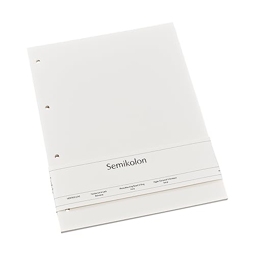 Semikolon 353092 Fotokarton 4-fach gelocht - für Foto-Mappe 4-Ring - 20 Blatt, Format: 23 x 29,5 cm – ivory cremeweiß von Semikolon