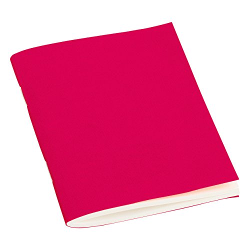 Semikolon 354796 - Filigrane Heft blanko A7, 64 Seiten, büttengeprägtes Papier, cremefarben - Cover pink rosa von Semikolon