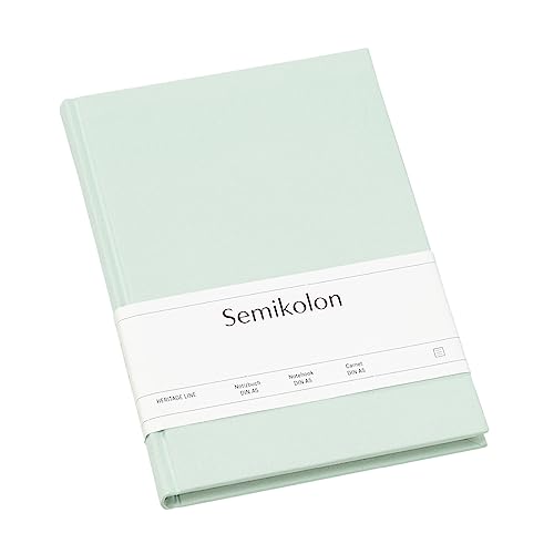 Semikolon 364089 - Notizbuch Classic A5 liniert - 176 Seiten, cremeweißes Papier - Lesezeichen - moss pastell-grün Semikolon 364089 - Notizbuch Classic A5 liniert - 176 Seiten, cremeweißes Papier - Lesezeichen - moss pastell-grün von Semikolon