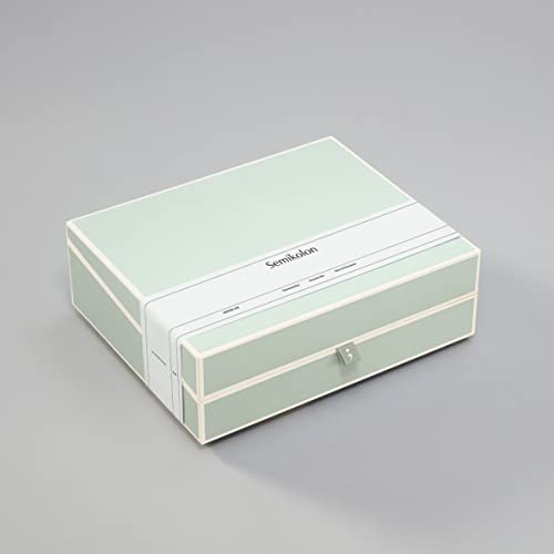Semikolon 364104 Dokumentenbox - Aufbewahrungs-Box für Dokumente A4-31,5 x 26 x 10 cm - moss pastell-grün von Semikolon