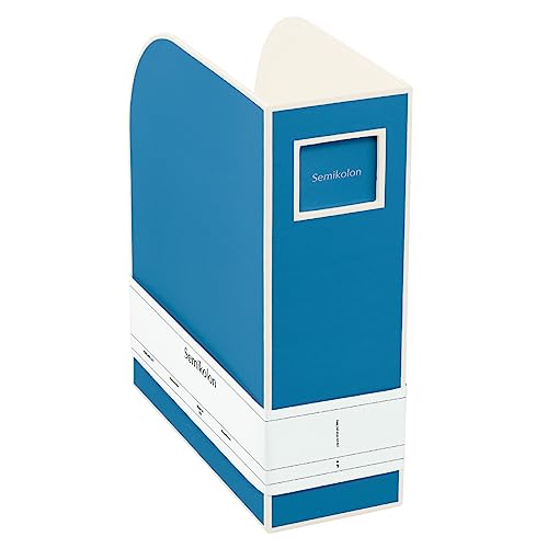Semikolon 364106 Stehsammler A4 – Zeitschriften-Sammler, Dokumenten-Ordner, Format 10,5 x 26 x 31 cm – azzurro hell-blau von Semikolon