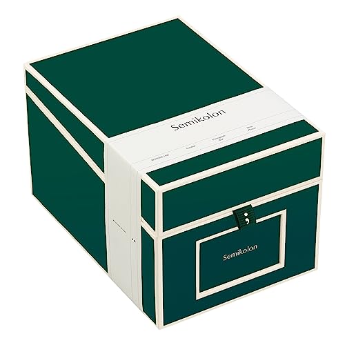 Semikolon 364113 CD- und Fotobox - 17,7 x 15,7 x 25,6 cm - für 10 x 15 cm Fotos - Cover forest grün von Semikolon