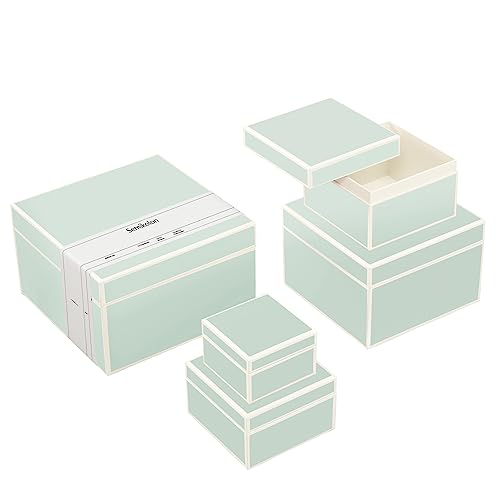 Semikolon 364120 5er Aufbewahrungsboxen – Set 5 tlg – diverse Größen – Geschenkboxen – moss pastell-grün Semikolon 364120 5er Aufbewahrungsboxen – Set 5 tlg – diverse Größen – Geschenkboxen – moss pastell-grün von Semikolon