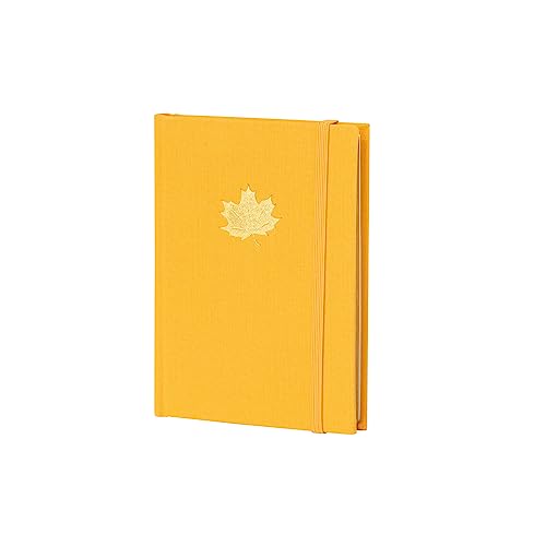 Semikolon 364152 - Notizbuch Classic A6 liniert - 128 Seiten, cremeweißes Papier – Lesezeichen – sun Maple Gold von Semikolon
