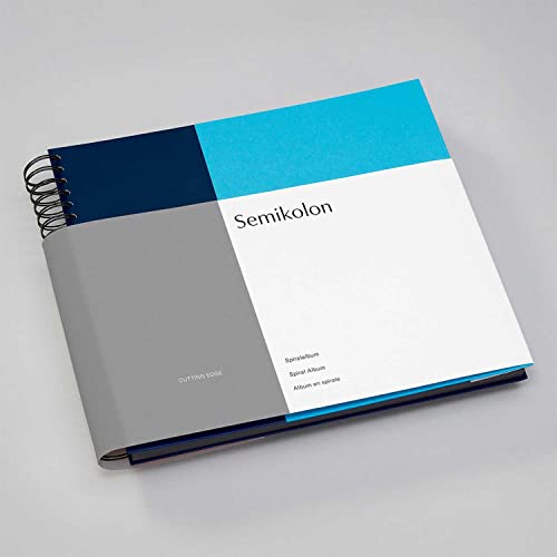 Semikolon 364850 Spiral Album Cutting Edge - 37,5x30,1 cm - Fotoalbum, 90 Seiten schwarz, Fotobuch, marine aqua Semikolon 364850 Spiral Album Cutting Edge - 37,5x30,1 cm - Fotoalbum, 90 Seiten schwarz, Fotobuch, marine aqua von Semikolon