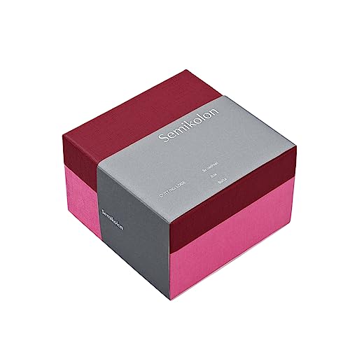 Semikolon 364867 Aufbewahrungsbox Cutting Edge S Format - 11,9 x 11,9 x 8,2 cm - Geschenkbox - rot rosa raspberry fuchsia von Semikolon