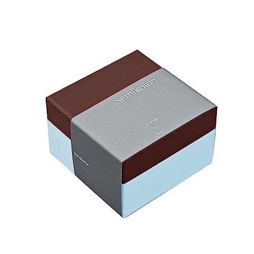 Semikolon 364873 Aufbewahrungsbox Cutting Edge S Format – 11,9 x 11,9 x 8,2 cm – Geschenkbox – braun-blau pecan ice von Semikolon