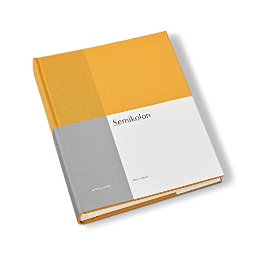 Semikolon 368744 Foto-Album Medium Natural Affair – 21,1x25,5 cm, 80 Seiten cremeweiß, für 160 Fotos – Golden Hour von Semikolon