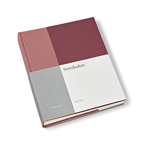 Semikolon 368745 Foto-Album Medium Natural Affair – 21,1x25,5 cm, 80 Seiten cremeweiß, für 160 Fotos – Blossom von Semikolon