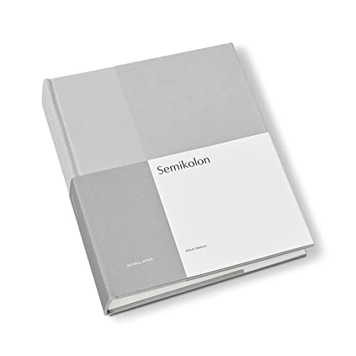 Semikolon 368749 Foto-Album Medium Natural Affair – 21,1x25,5 cm, 80 Seiten cremeweiß, für 160 Fotos – Moonstone von Semikolon