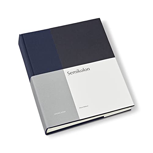 Semikolon 368750 Foto-Album Medium Natural Affair – 21,1x25,5 cm, 80 Seiten cremeweiß, für 160 Fotos – Midnight von Semikolon