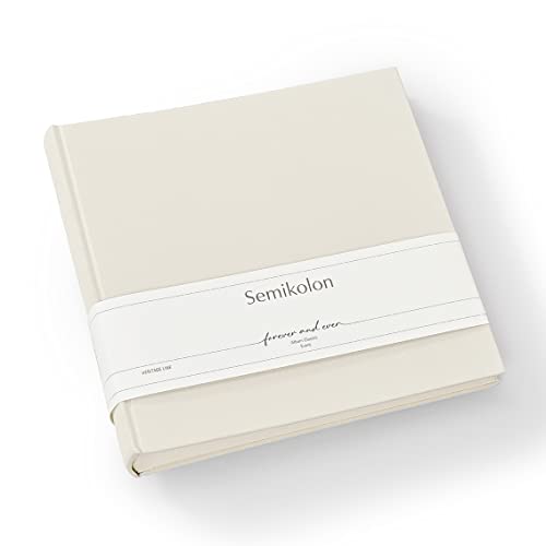 Semikolon 369088 Foto-Album Classic Event Wedding Edition – 24 x 23 cm – 60 Seiten cremefarben – chamois sand von Semikolon