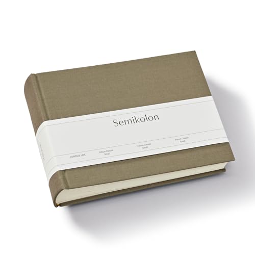 Semikolon 369949 Album Classic Small – 21,5 x 16 cm – 80 Seiten cremefarben, für 10 x 15 Fotos – fango beige von Semikolon