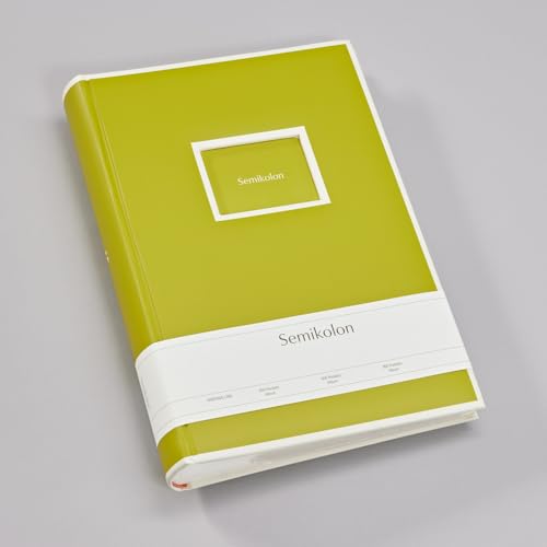 Semikolon 370035 300 Pockets Album – 22,5 x 32,8 cm – 100 Seiten cremefarben, für 300x 10x15 Fotos – matcha hell-grün von Semikolon