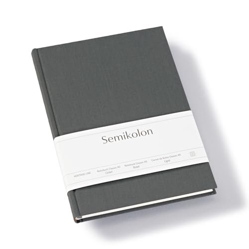 Semikolon 370044 - Notizbuch Classic A5 liniert - 176 Seiten, cremeweißes Papier - Lesezeichen - lava stone grau Semikolon 370044 - Notizbuch Classic A5 liniert - 176 Seiten, cremeweißes Papier - Lesezeichen - lava stone grau von Semikolon