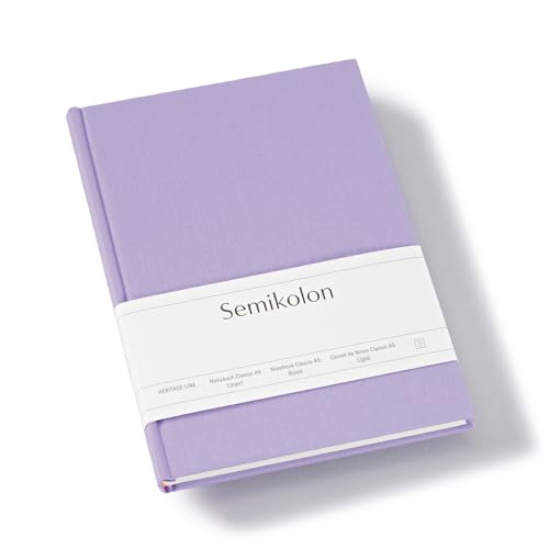 Semikolon 370045 - Notizbuch Classic A5 liniert - 176 Seiten, cremeweißes Papier - Lesezeichen - lilac silk lila Semikolon 370045 - Notizbuch Classic A5 liniert - 176 Seiten, cremeweißes Papier - Lesezeichen - lilac silk lila von Semikolon