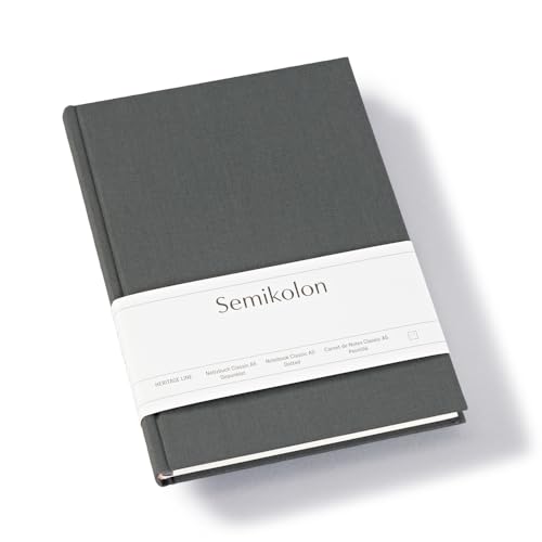 Semikolon 370052 - Notizbuch Classic A5 dotted - 176 Seiten, cremeweißes Papier - Lesezeichen - lava stone grau Semikolon 370052 - Notizbuch Classic A5 dotted - 176 Seiten, cremeweißes Papier - Lesezeichen - lava stone grau von Semikolon