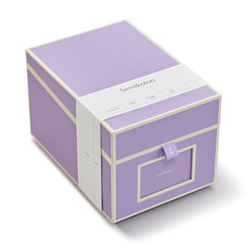 Semikolon 370082 CD- und Fotobox – 17,7 x 15,7 x 25,6 cm – für 10 x 15 cm Fotos – Cover lilac silk lila von Semikolon