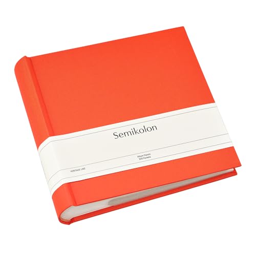 Semikolon 374271 Fotoalbum Classic für 200 Fotos im Format 10 x 15 cm, Einsteckalbum mit Buchleinenbezug, orange, orange Semikolon 374271 Fotoalbum Classic für 200 Fotos im Format 10 x 15 cm, Einsteckalbum mit Buchleinenbezug, orange, orange von Semikolon
